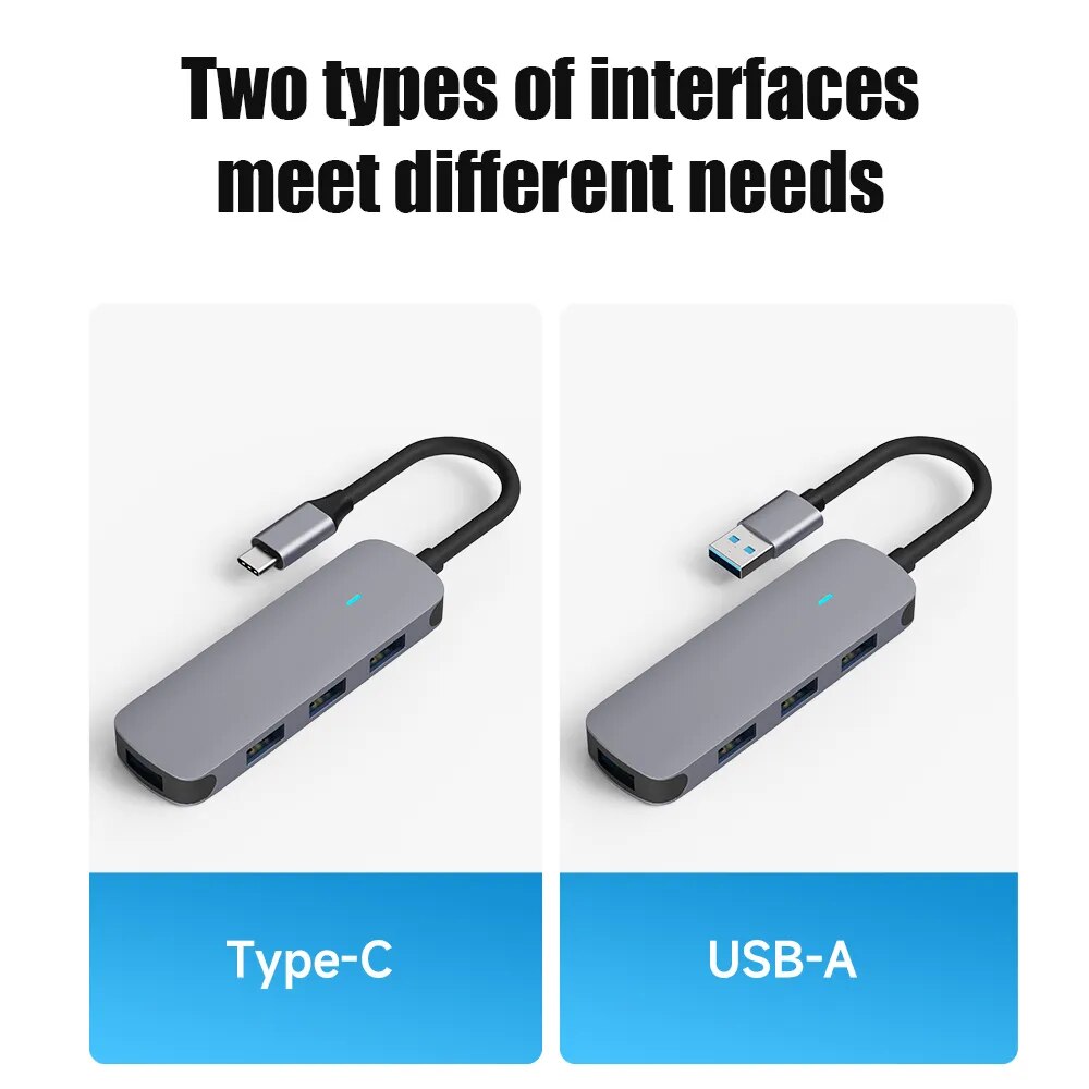 USB 3.0 4 Port Hub OTG Adapter 5GPB High Speed USB 3.0 2.0 Splitter 4 Lenovo Xiaomi Macbook Pro Air