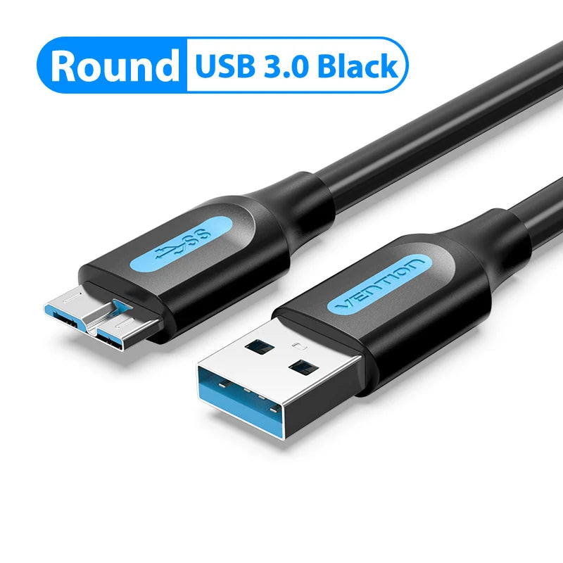 USB 3.0 Micro B to Type A Cable - Fast Data Transfer and Charging for Hard Drives & Samsung Devices