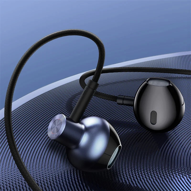 Baseus Bass Sound In-Ear Earphones with Mic | Wired Sport Headset for Phones & MP3