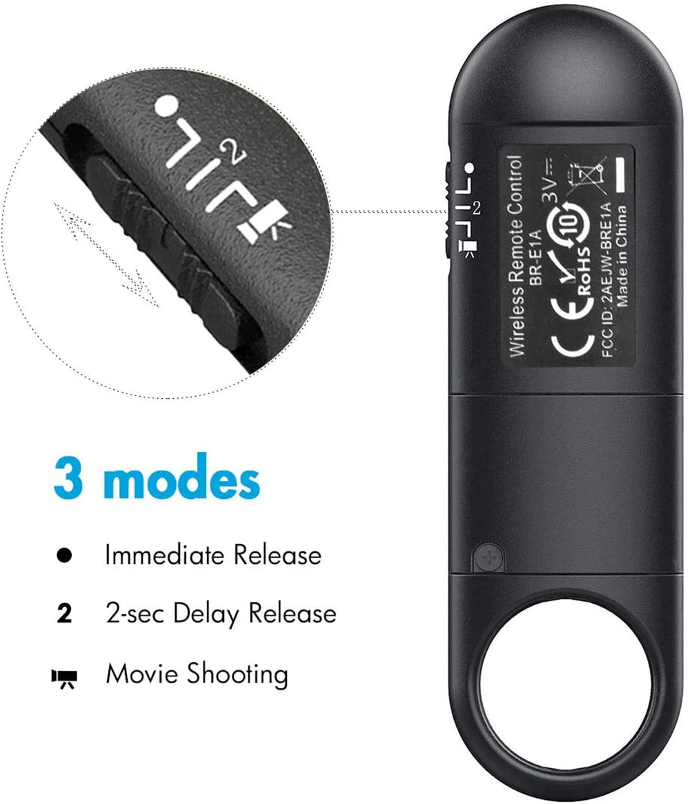 AODELAN BR-E1A Wireless Remote Shutter Release for Canon EOS R, R5, R3, RP, 90D, M200, G7 X III