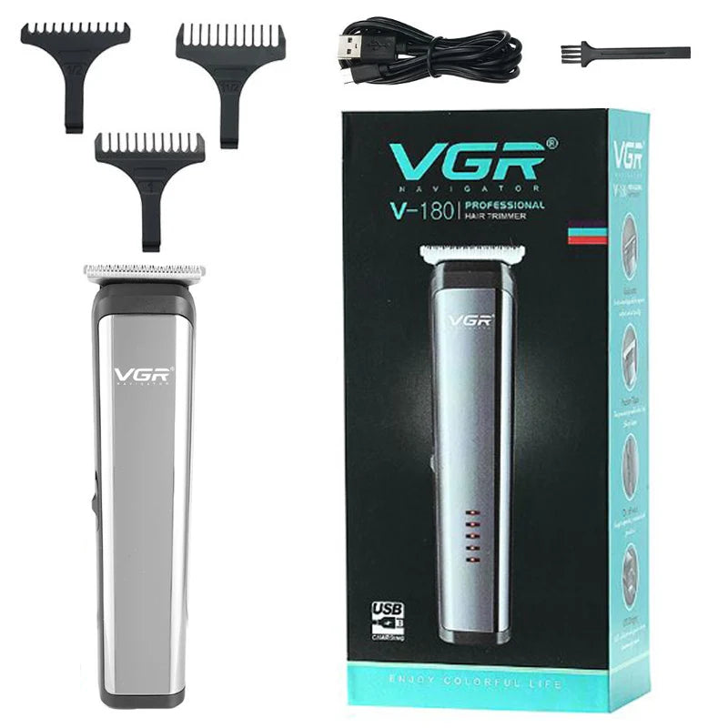 VGR Cordless Hair Clipper Rechargeable Beard Trimmer for Men Electric Hair Cutting Machine