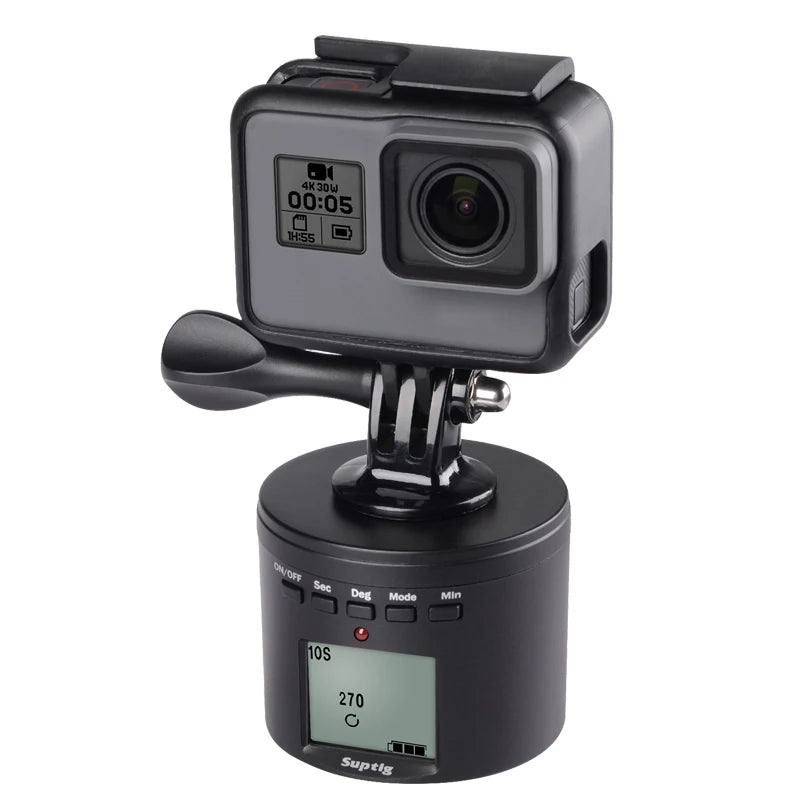 Smart Electric Rotating Tripod Mount for DJI Osmo Action, GoPro, Insta360 & Smartphones