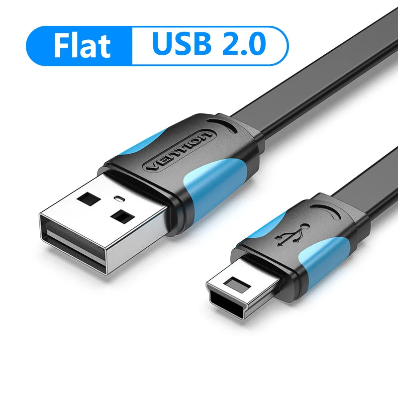 Vention Mini USB 2.0 to USB Fast Data Charger Cable for MP3, MP4, GPS, Digital Camera, HDD