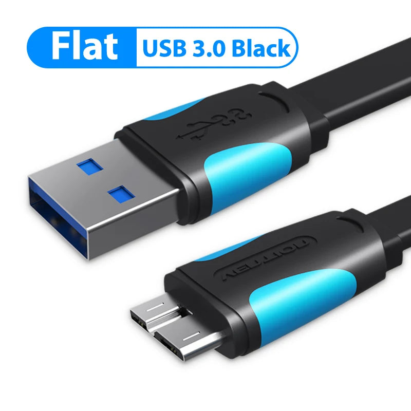 USB 3.0 Micro B to Type A Cable - Fast Data Transfer and Charging for Hard Drives & Samsung Devices