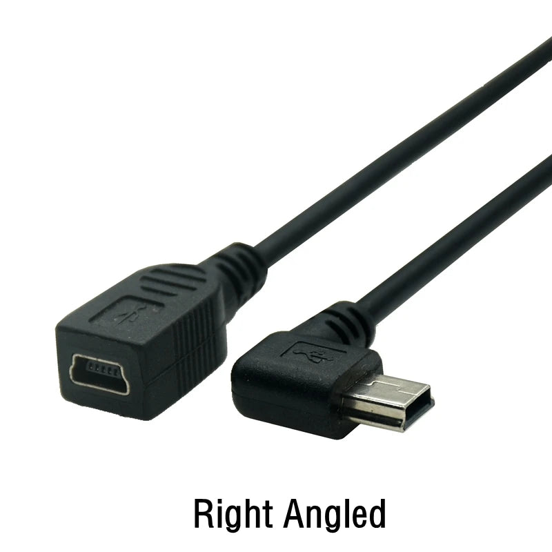 90 Degree Mini USB 5 Pin Male to Mini USB Female Extension Cable Left Up Down Right Angled MINI USB