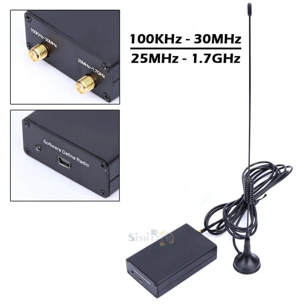 Wideband Ham Radio Receiver 100KHz-1.7GHz | RTL-SDR USB Tuner with RTL2832U + R820T2 Chipset