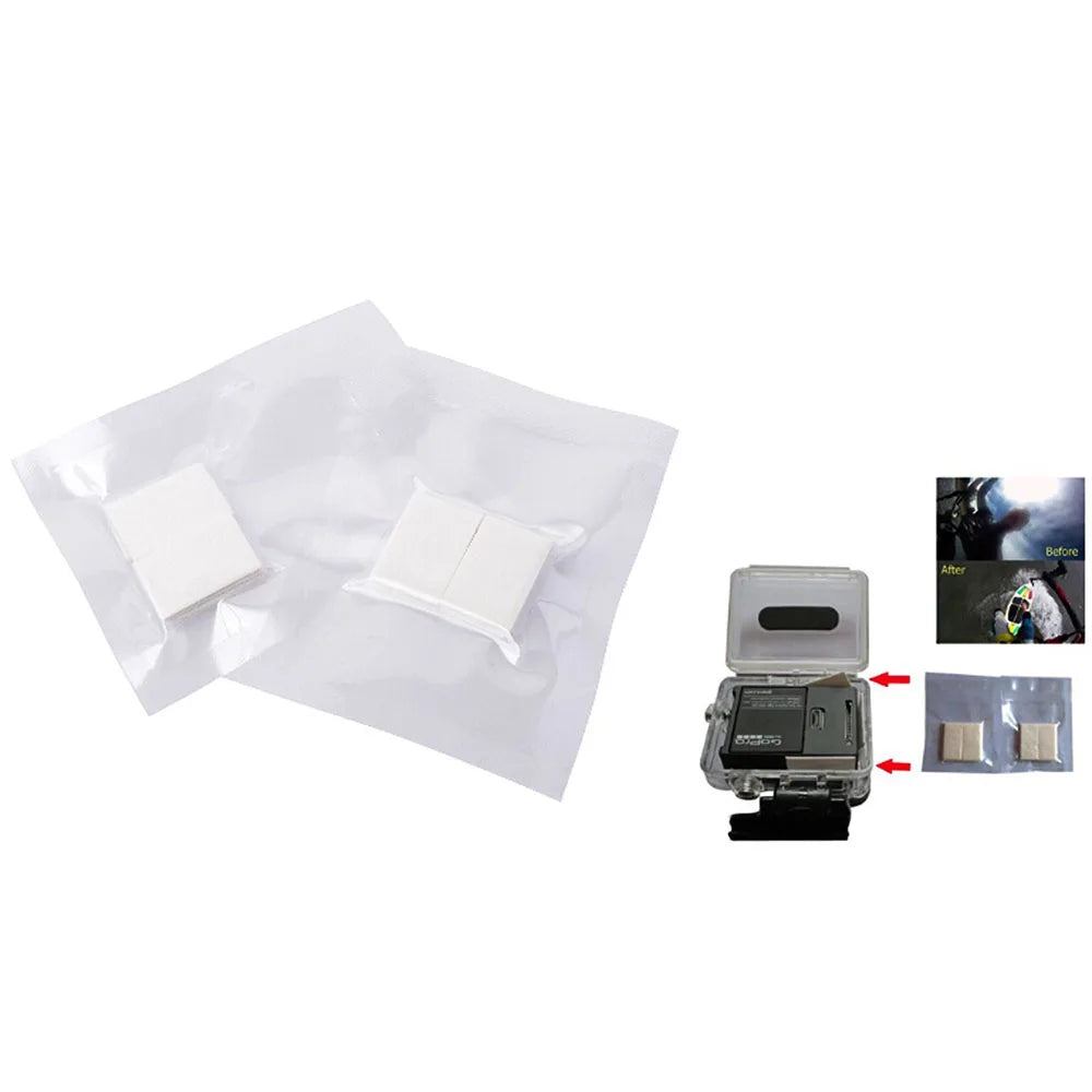 60pcs Anti-Fog Reusable Inserts for GoPro Hero 10/9/8/7/6/5/4/3+3, SJCAM, Xiaomi Yi Action Cameras