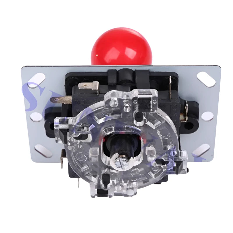 Top Classic 4/8-Way Arcade Game Joystick with Red Ball for 4 Microswitch On/Off Detection