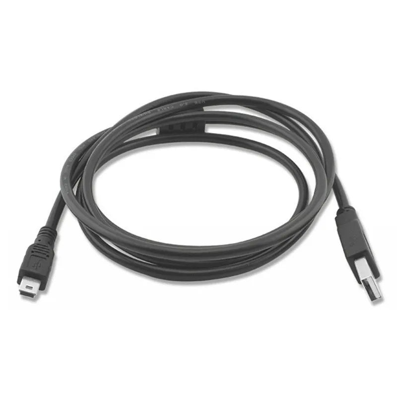 1PC USB 2.0 A Male Plug to Mini 5 Pin Plug Data Cable Cord 0.3m 0.5m 1.5M/5FT 3M/10FT Black