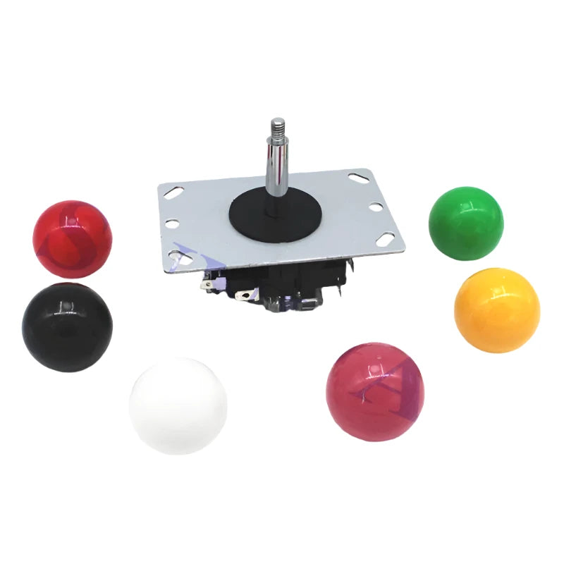 Top Classic 4/8-Way Arcade Game Joystick with Red Ball for 4 Microswitch On/Off Detection