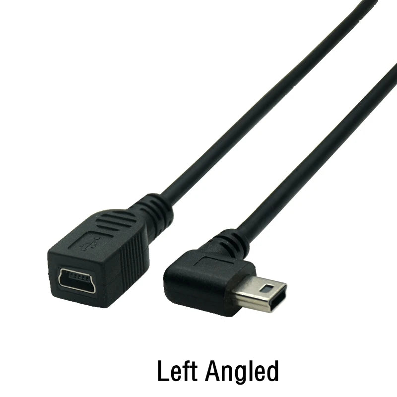 90 Degree Mini USB 5 Pin Male to Mini USB Female Extension Cable Left Up Down Right Angled MINI USB