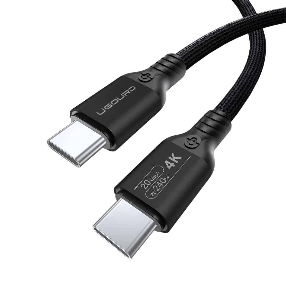 UGOURD 20Gbps USB-C Cable – USB3.2 Gen2x2, 240W Fast Charging, 4K Video Output