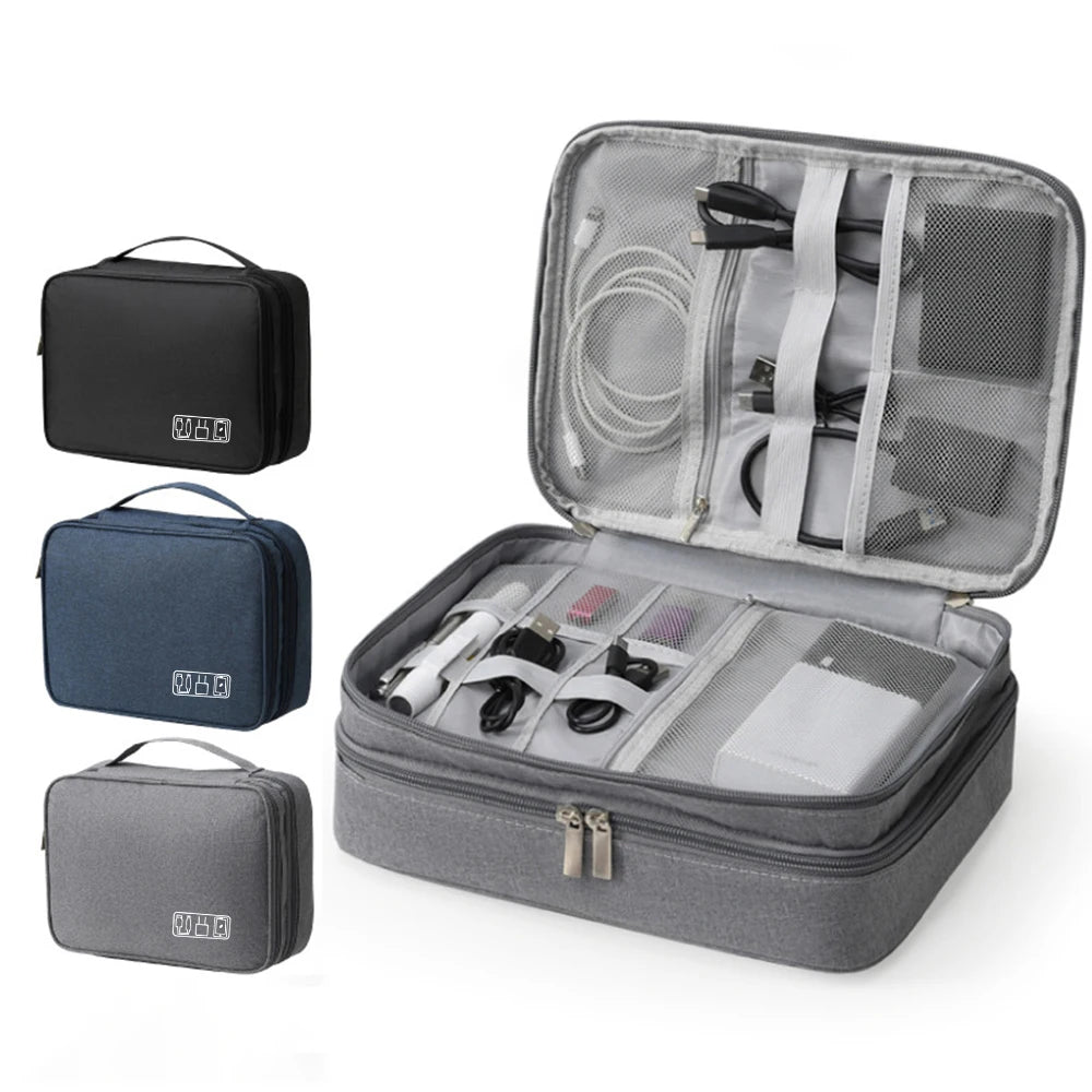 Multifunctional Digital Storage Bag | Data Cable, Headphones, Hard Drive & Accessory Organizer