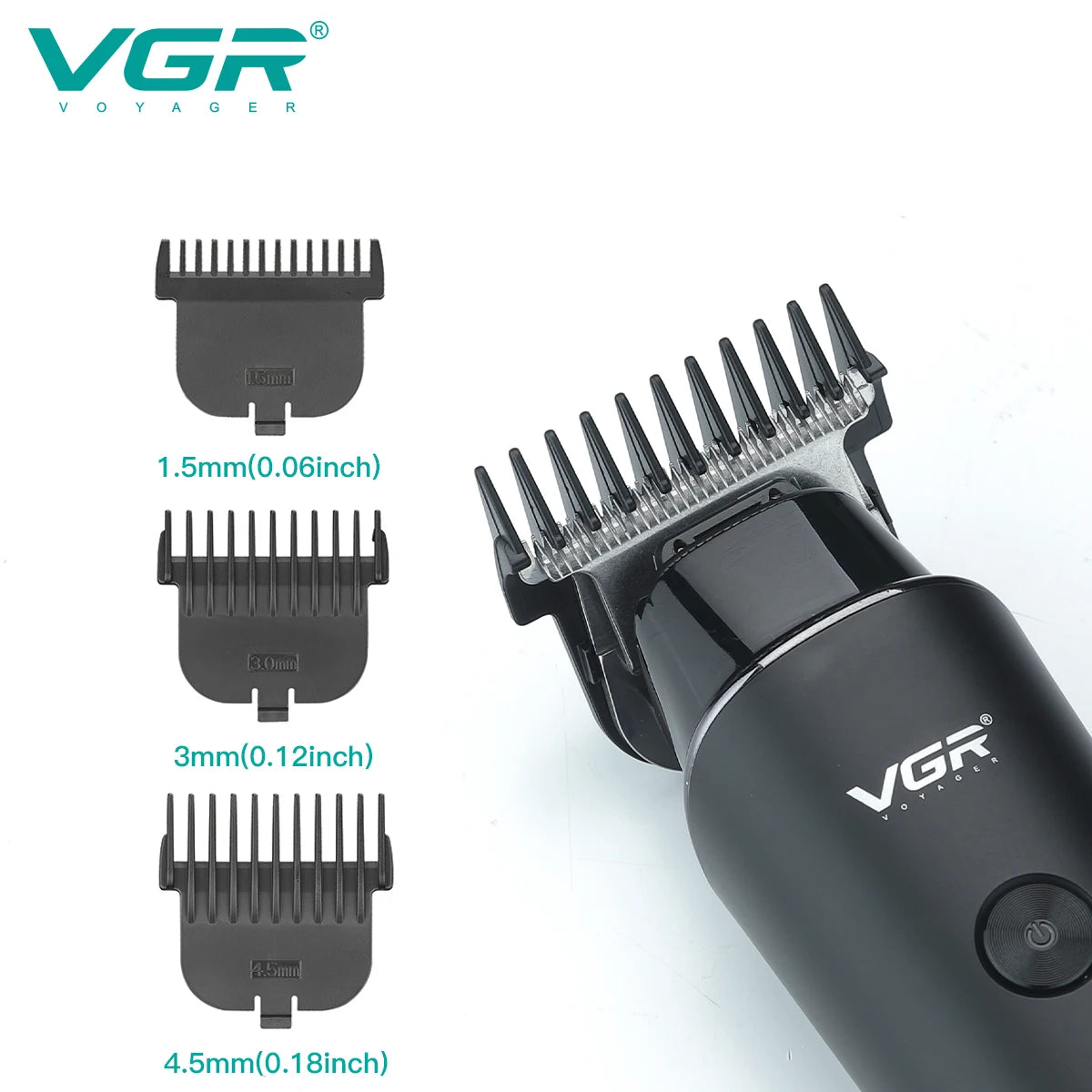 VGR Hair Clipper Rechargeable Beard Trimmer LED Display Barber Hair Cutting Machine V-937