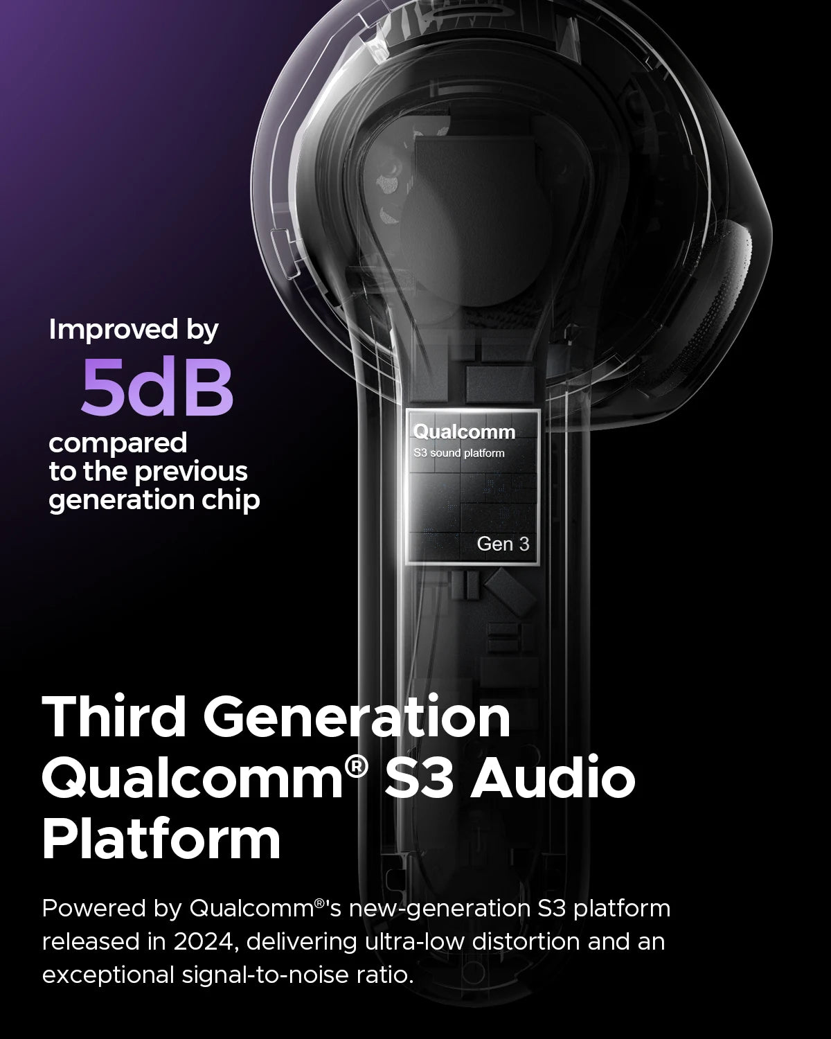 SoundPEATS Air5 ANC Wireless - Bluetooth 5.4, Hi-Res Audio, aptX Lossless, 6-Mic AI Noise Reduction