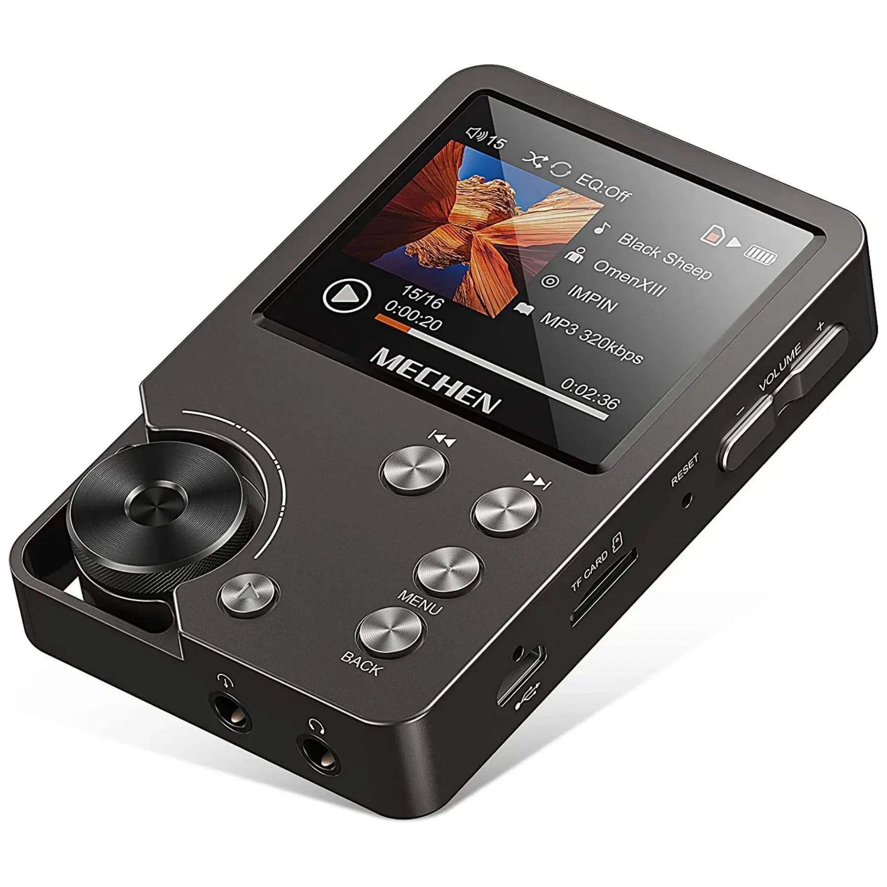 MECHEN M30 HiFi MP3 Player with 64GB Memory, Lossless Audio, 256GB Expandable, Metal Body