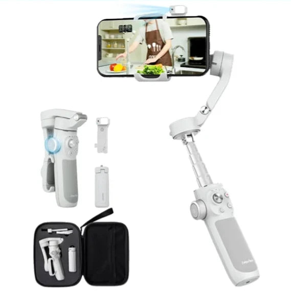 FeiyuTech VB4 Kit 3-Axis Mobile Gimbal with Built-in 216mm Rod for iPhone 15, Samsung, and Android