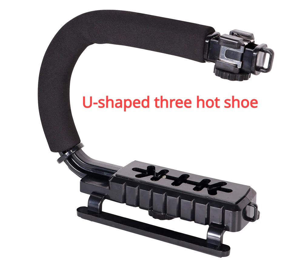 U-Shaped Portable Handheld Camera Stabilizer for SLR & DV – Video Handle & C-Shaped Steadicam Kit