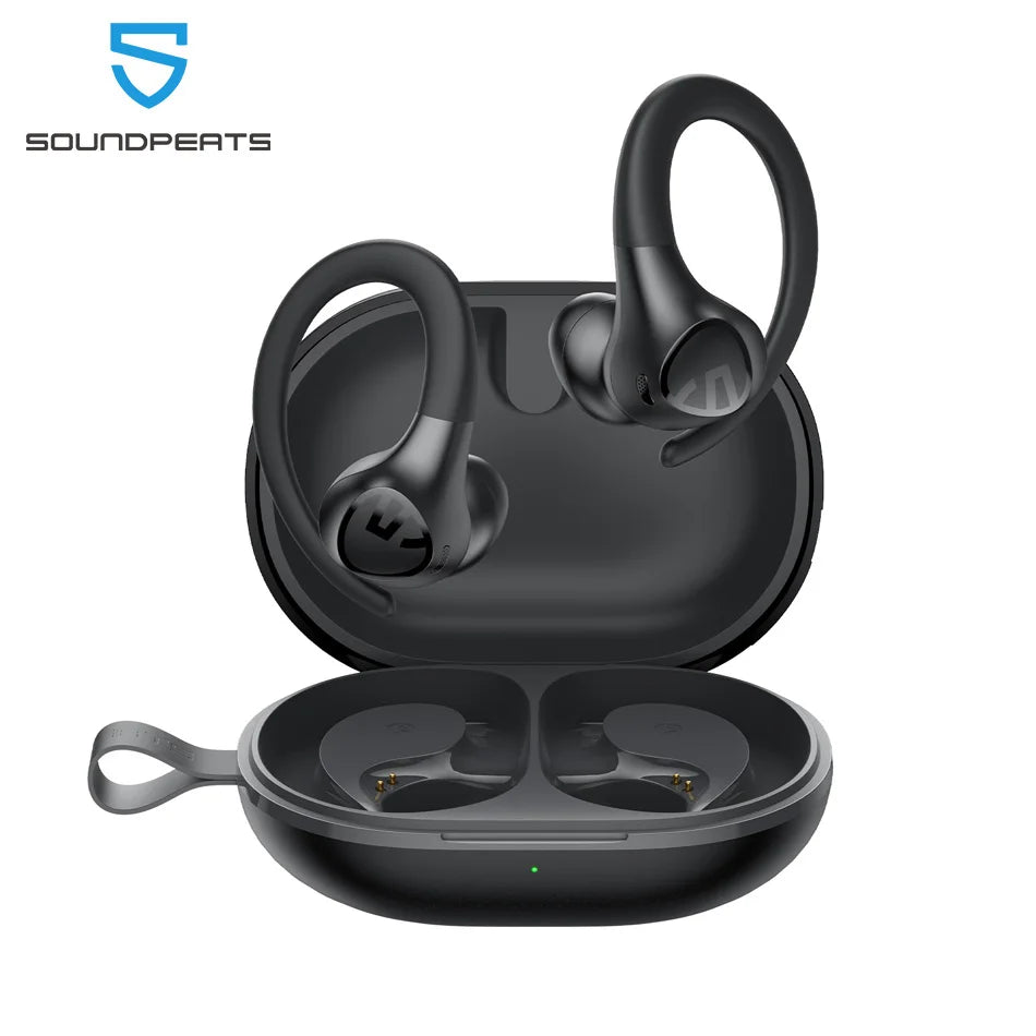 SoundPEATS Wings 2 Earbuds – BT 5.3, 13mm Driver, 30H Playtime, Waterproof, Sports Ear Hooks