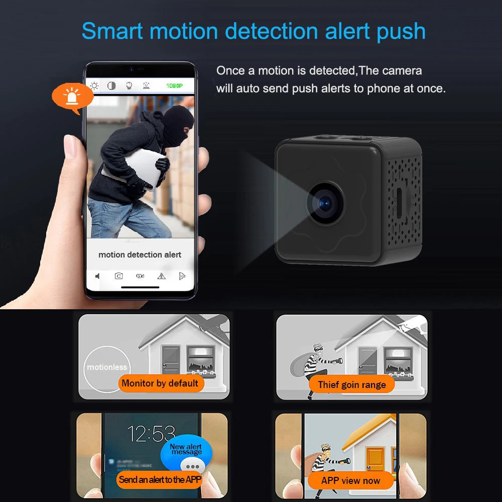 Mini Wireless WiFi Camera with Remote Monitoring and Super-Long Battery Life