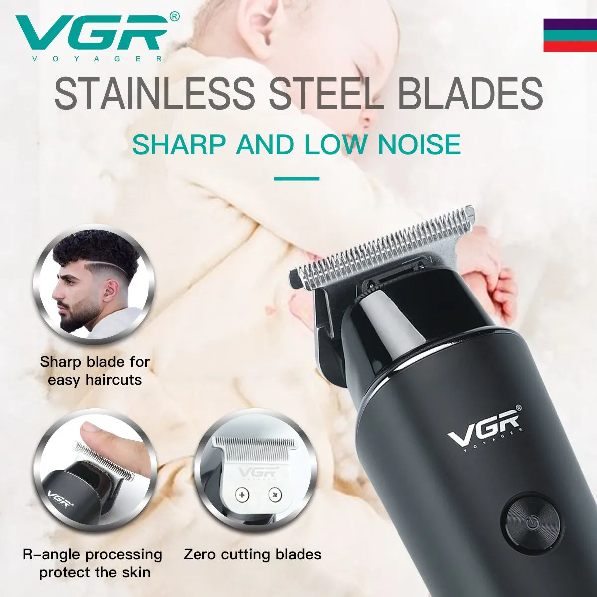 VGR Hair Trimmer Cordless Rechargeable LED Display Professional Electric Hair Clipper Trimmer V-937