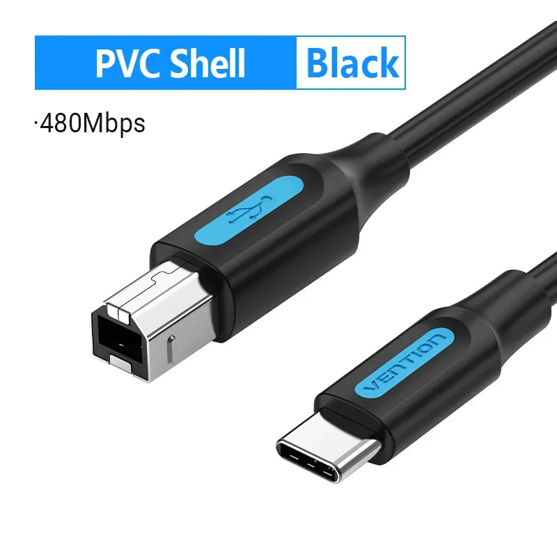 Vention USB C to USB Type B 3.0 Cable, 5Gbps for MacBook, HP, Canon, Epson, Samsung Printers and HD