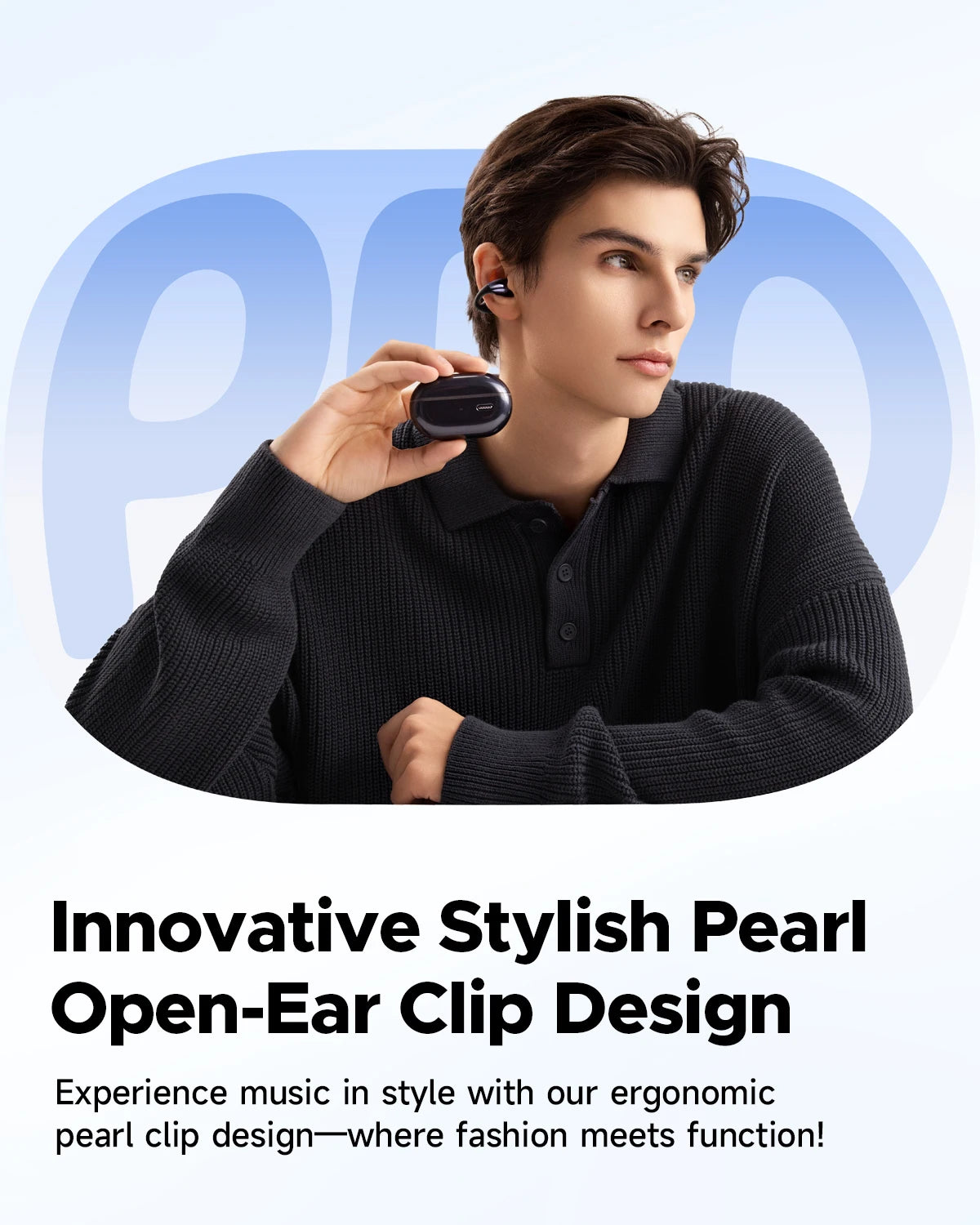 SOUNDPEATS PearlClip Pro Wireless Earphones – Bluetooth 5.4, AI ENC & Multipoint Connection