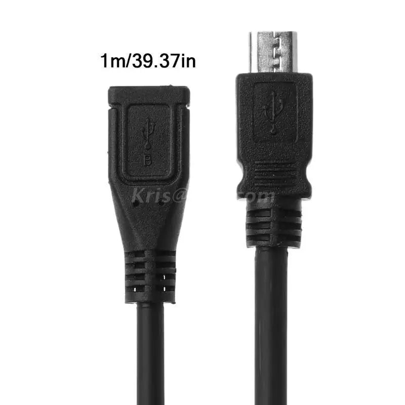 Micro USB Female to Male Data Sync Extension Cable Cord 0.3m/1m/2m/3m/5m