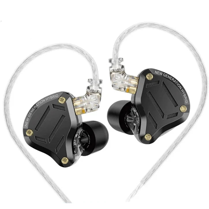 KZ ZS10 Pro 2 Metal In-Ear Headphones HiFi Bass Earbuds 4-Level Tuning Noise Reduction Earphones