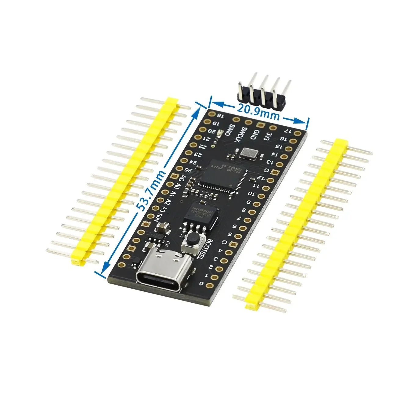 Raspberry Pi Pico RP2040 Dual-Core Microcontroller Board with GPIO, Flash, and Low-Power Design