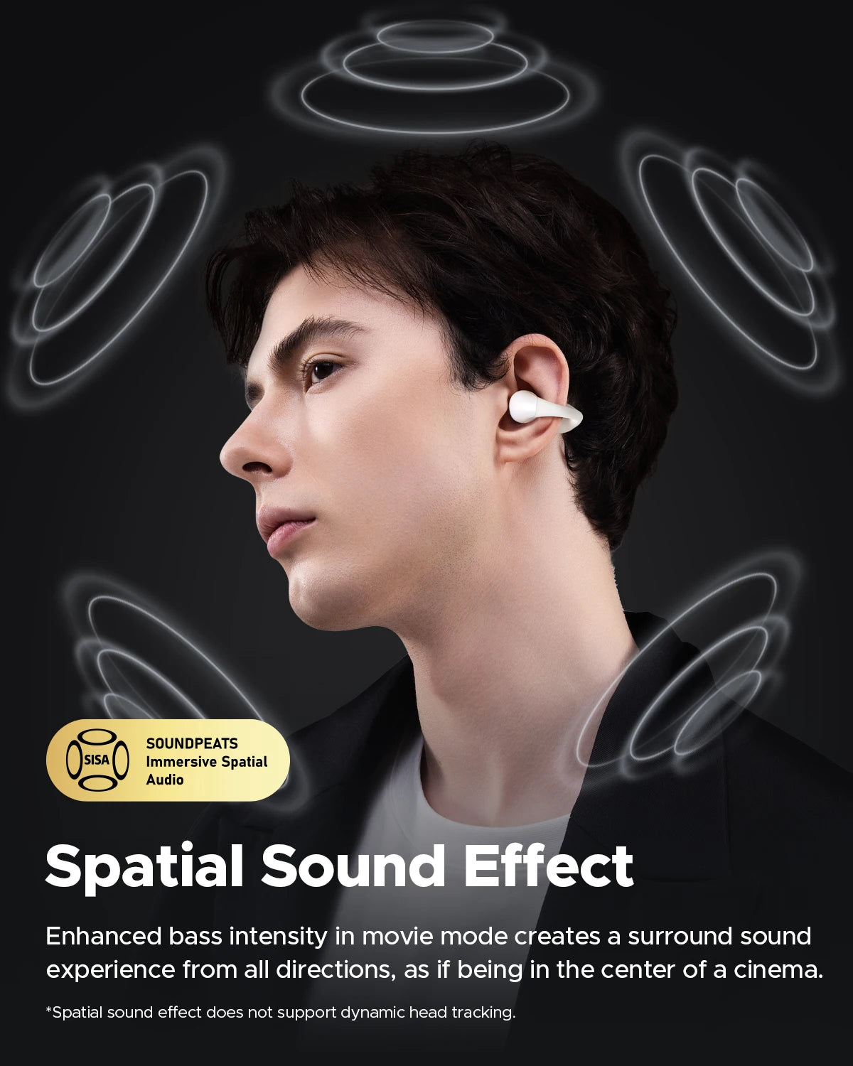 SoundPEATS PearlClip Wireless Earbuds: Bluetooth 5.4 Open-Ear Sports Earphones Dual-Connection & Mic