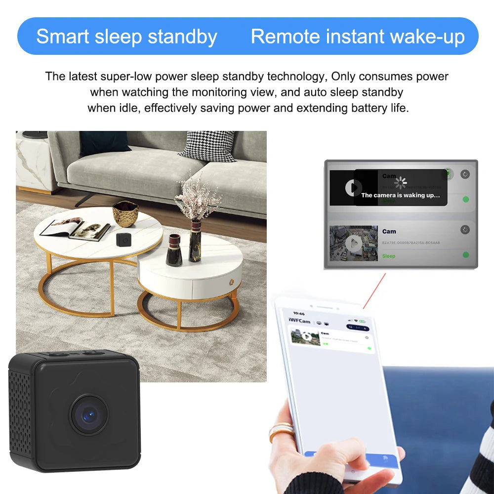 Mini Wireless WiFi Camera with Remote Monitoring and Super-Long Battery Life