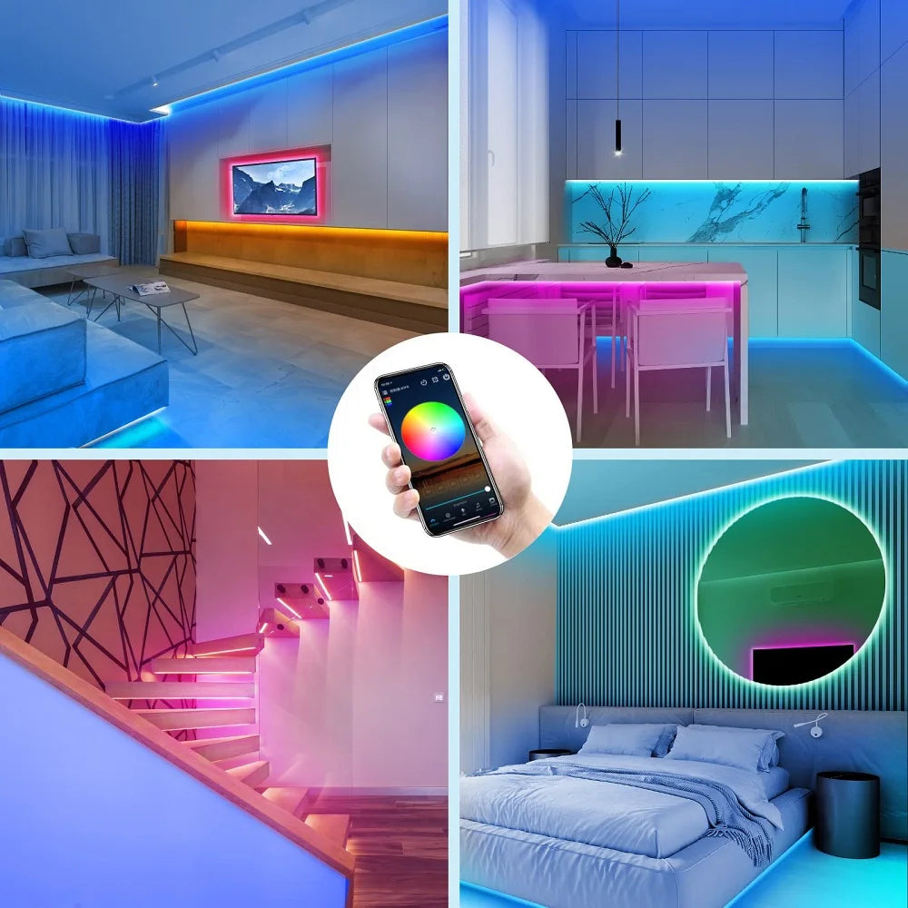 RGB 5050 DC5V USB 24Keys Bluetooth Led Strip Lights Tape with Remote Control Colour Change Lamp