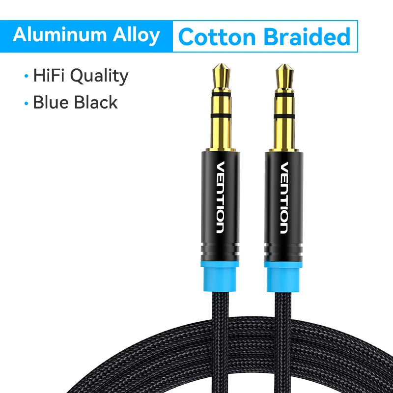 Vention 3.5mm AUX Cable Audio Jack Male to Male for JBL, Xiaomi, OnePlus, Car Speaker, Headphones