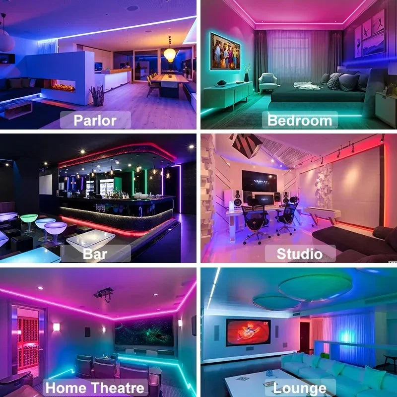 LED Strip Light WIFI Bluetooth Control 5050 RGB Led Lights Flexible Ribbon Luces Led 1M-30M 5V USB