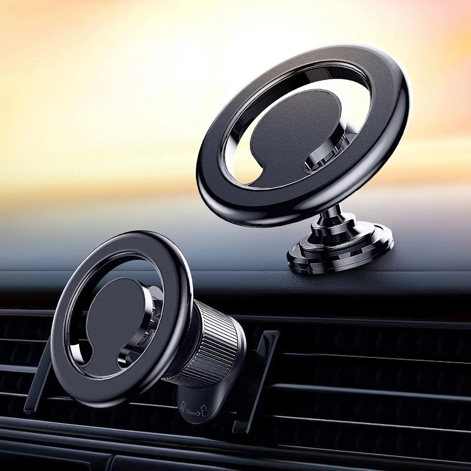 Magnetic Car Phone Holder Stand for iPhone 12/13/14, Samsung, Xiaomi | GPS Mount Bracket