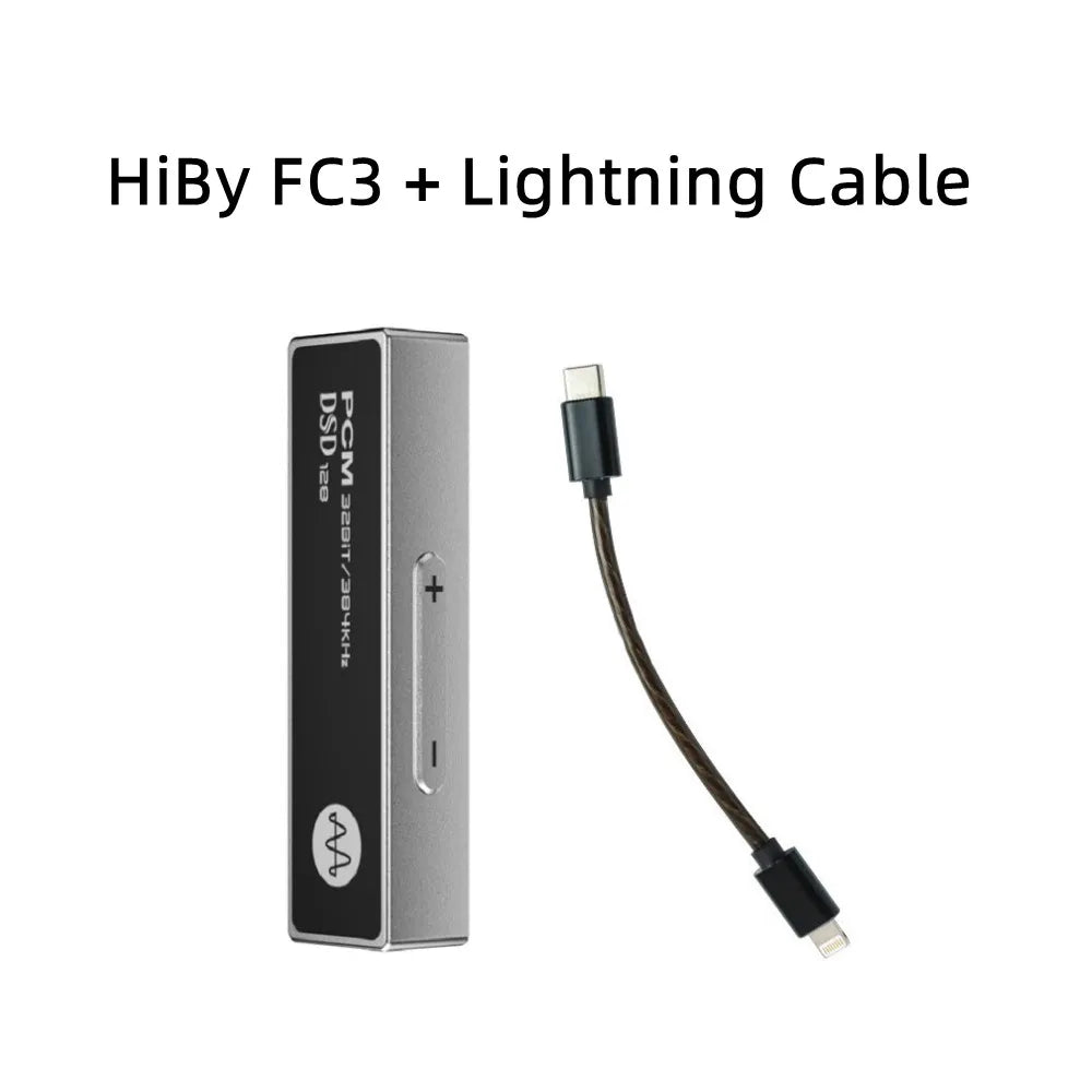 HiBy FC3 Portable MQA 4X USB DAC Headphone Amp DSD128 3.5mm HiFi Audio Decoder Android iOS Mac Win10