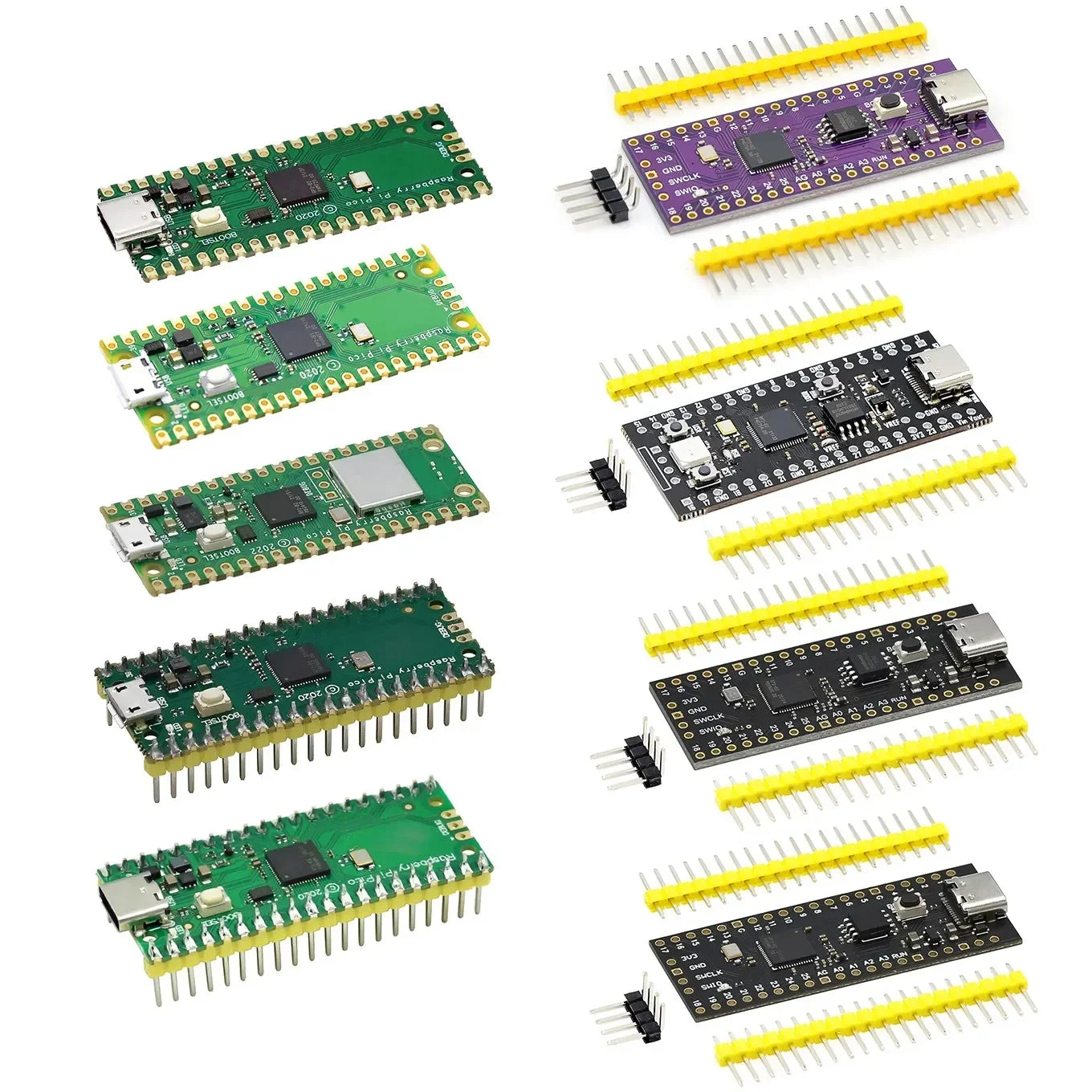 Raspberry Pi Pico RP2040 Dual-Core Microcontroller Board with GPIO, Flash, and Low-Power Design