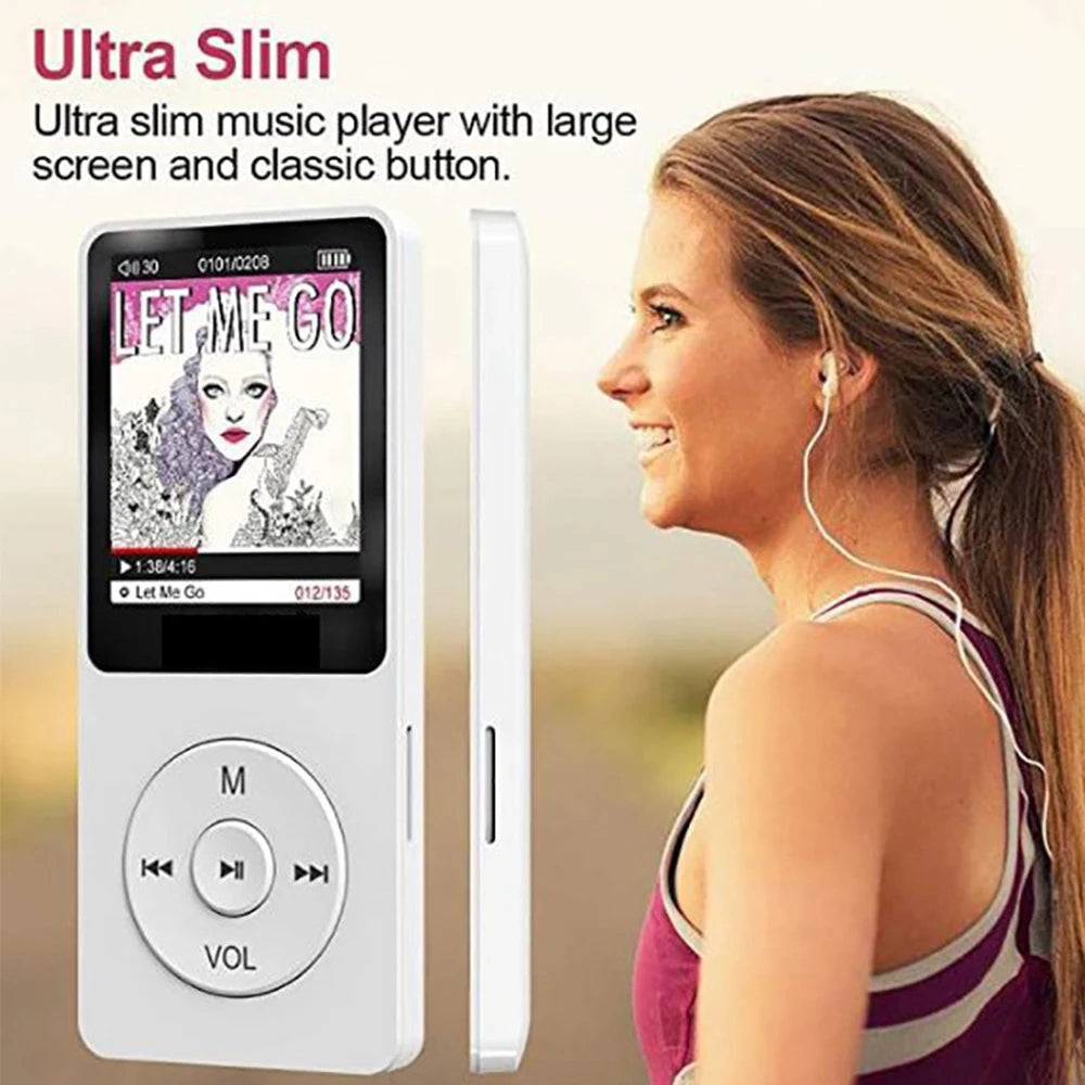 Portable Mini MP3 Player HiFi Bluetooth 4.0 Music Walkman with FM Radio, Recorder, eBook Reader