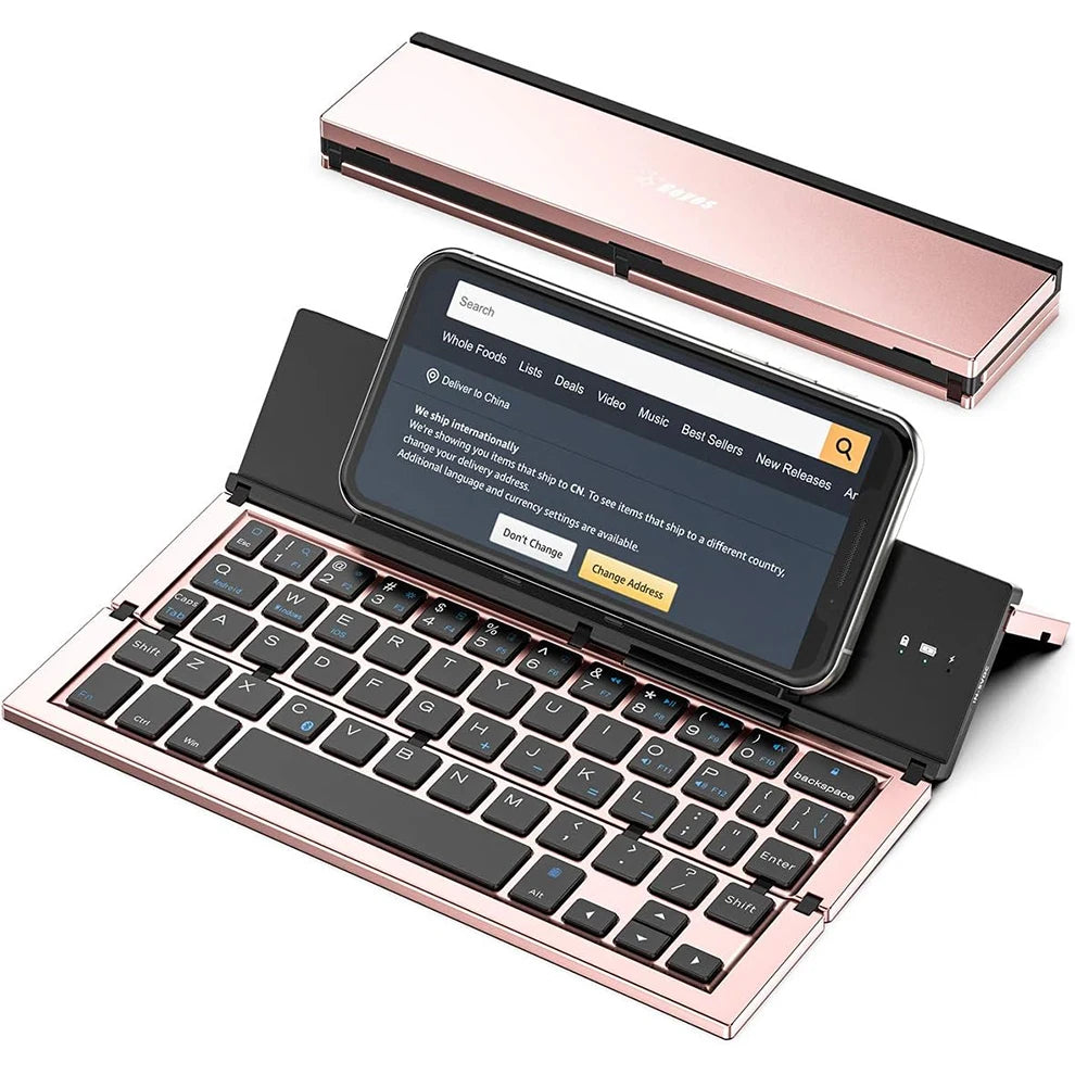 MOFii Folding Bluetooth Keyboard | Portable Tri-Fold Travel Keyboard for iPhone, iPad & Tablets