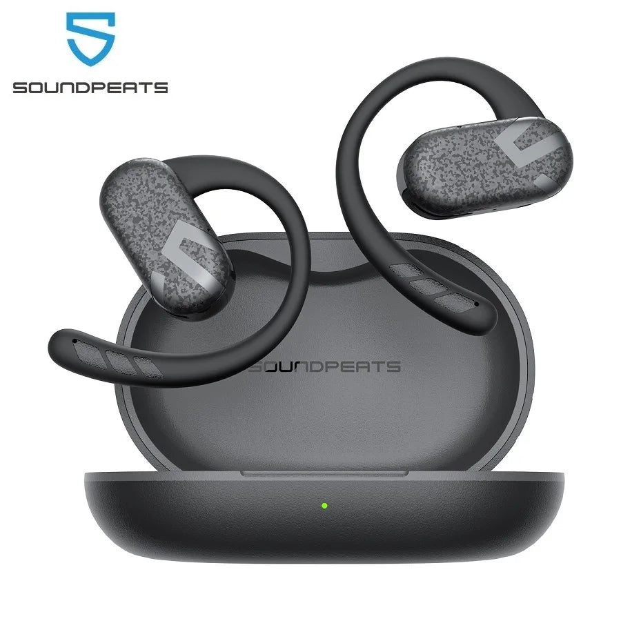 SoundPEATS Breezy Open-Ear Earphones – BT 5.4 Wireless, Dual Drivers, Multipoint, 40H, Waterproof