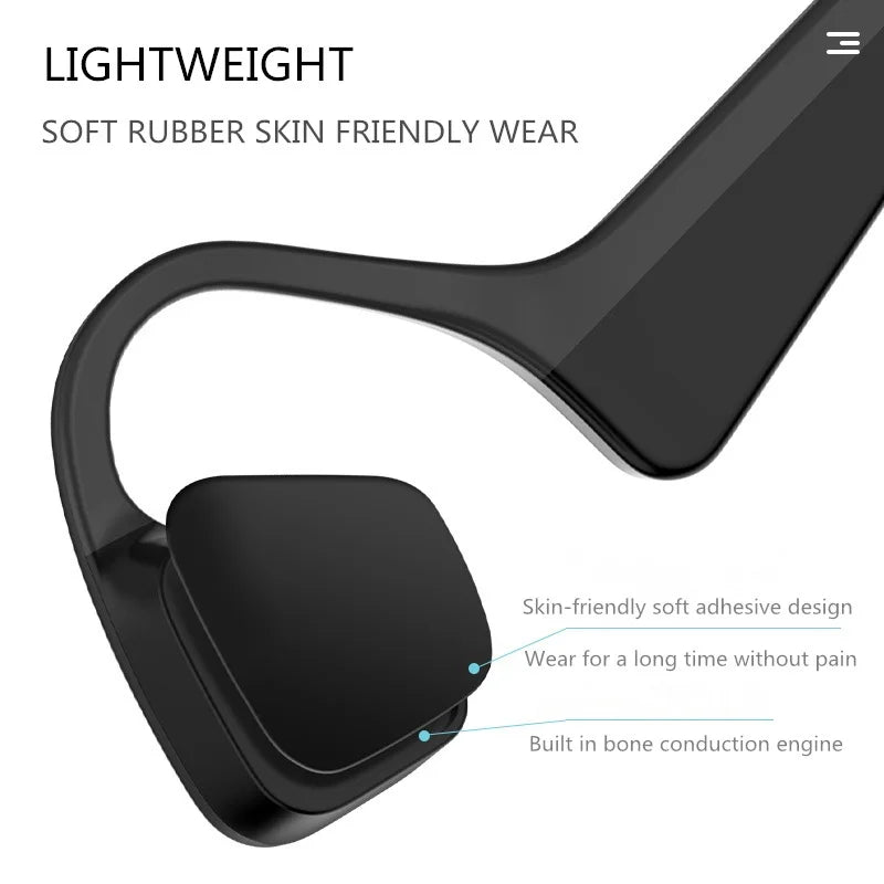 Bone Conduction Sport Headphone Wireless Earphone Bluetooth-Compatible Headset TWS Hands-free