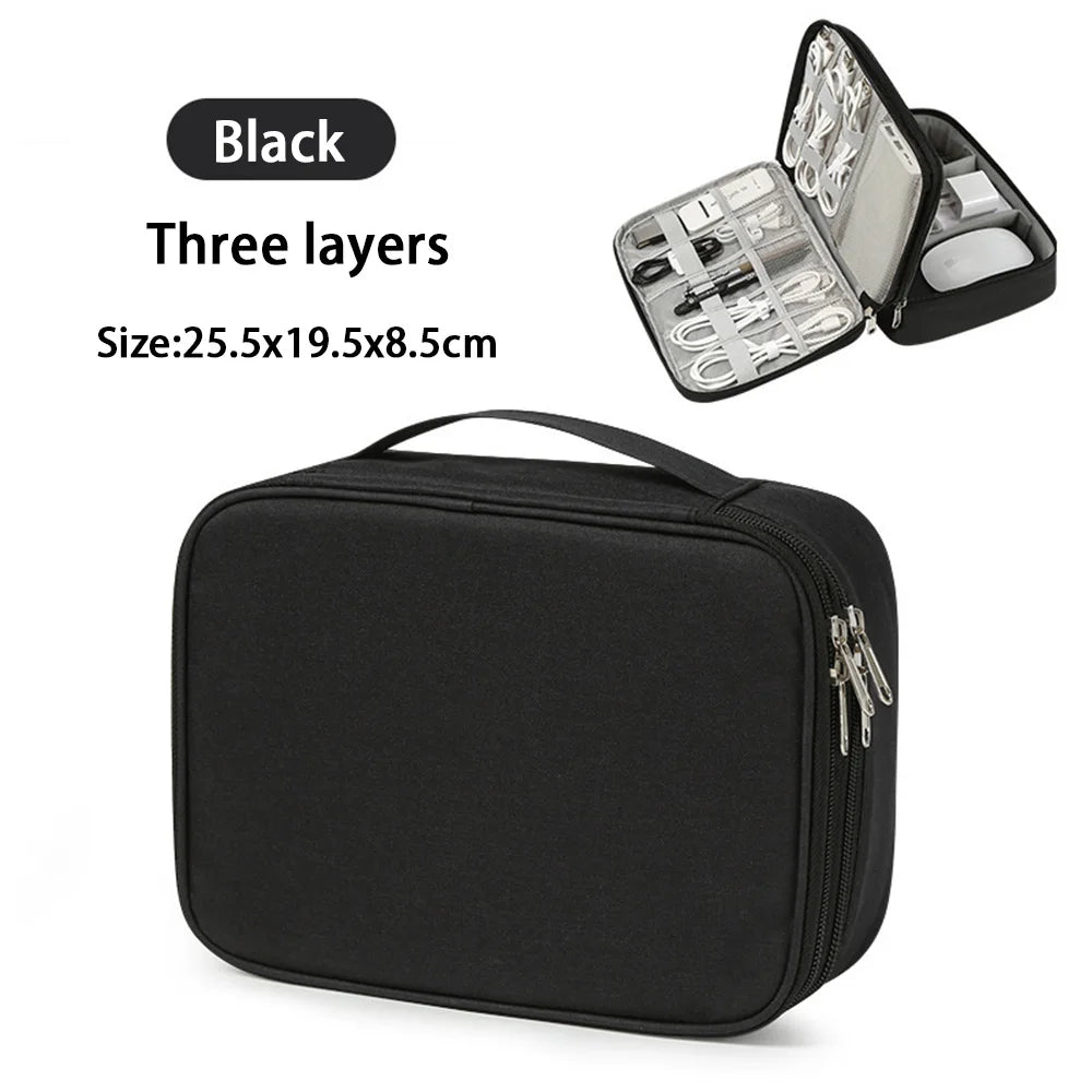 Multifunction Waterproof Storage Bag | Electronics & Makeup Organizer for Travel