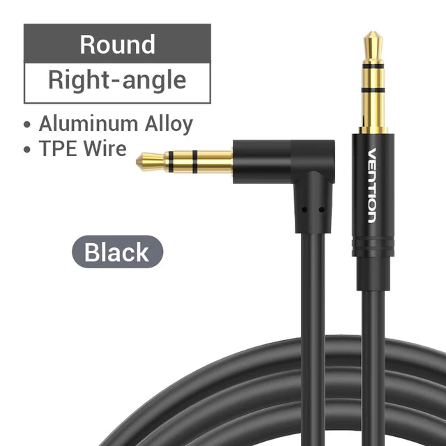 Vention 3.5mm AUX Cable Audio Jack Male to Male for JBL, Xiaomi, OnePlus, Car Speaker, Headphones