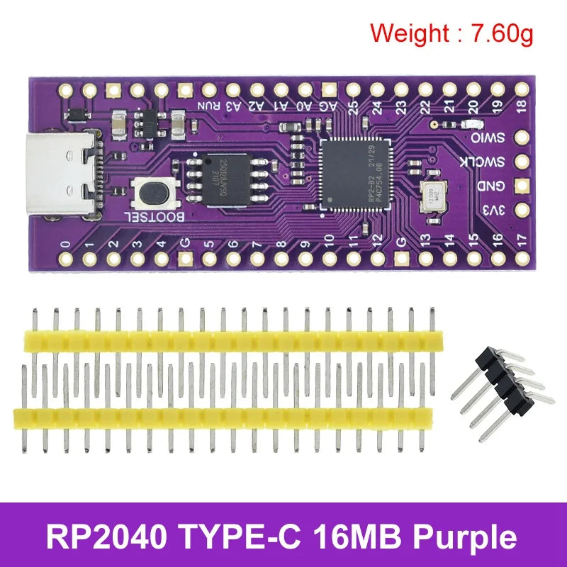 TZT Raspberry Pi Pico RP2040 Dual-Core Cortex-M0+ Microcontroller Board High Performance Low Power