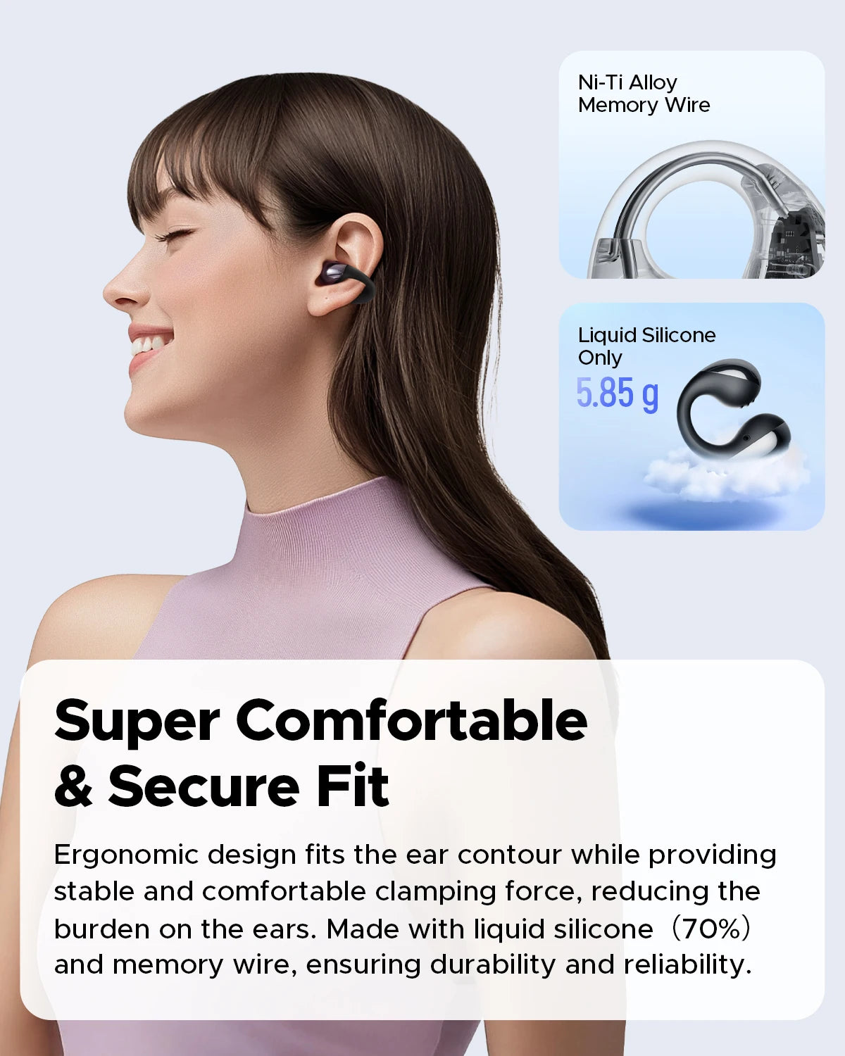 SOUNDPEATS PearlClip Pro Wireless Earphones – Bluetooth 5.4, AI ENC & Multipoint Connection