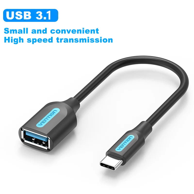 Vention OTG USB Type C 3.1/3.0 Adapter, 5Gbps Transfer for iPhone 15, Samsung, MacBook, and More