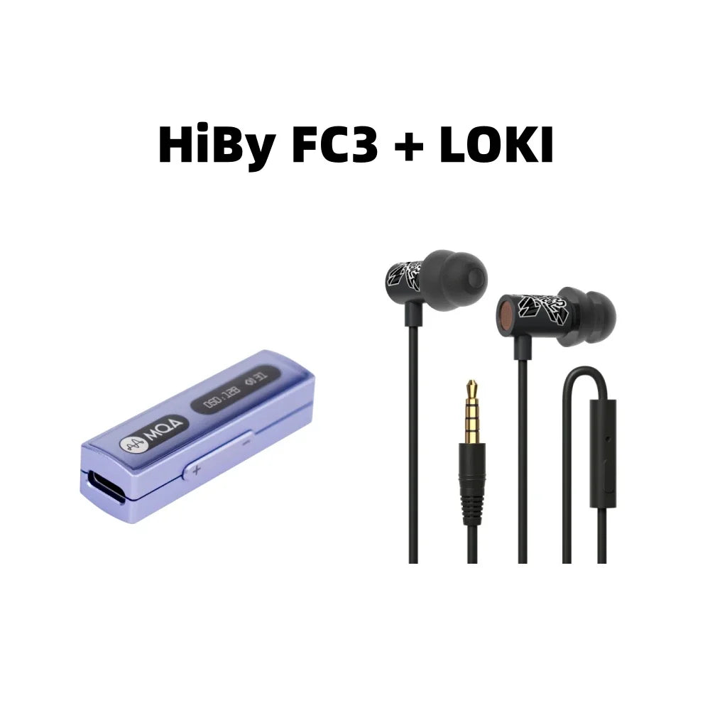 HiBy FC3 MQA Dongle USB DAC Type-C to 3.5mm Headphone Amp HiFi Decoder for Android, iOS, Windows 10