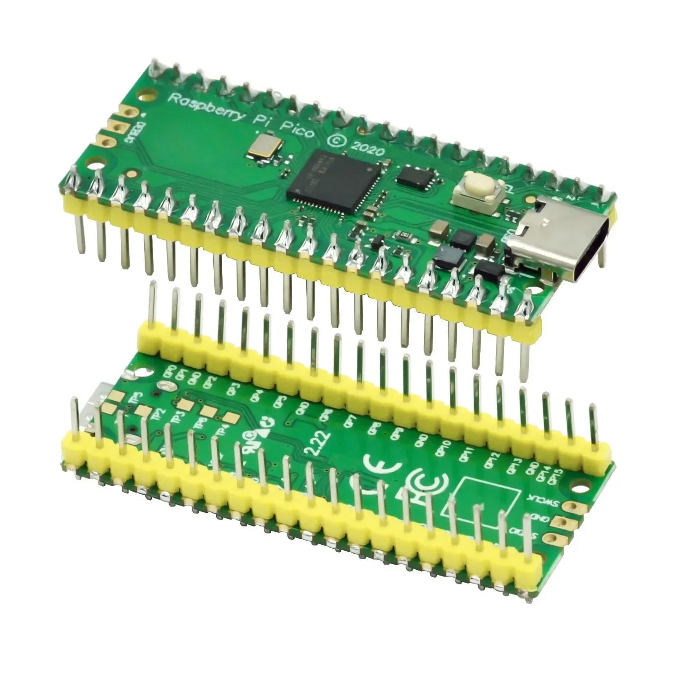 Raspberry Pi Pico RP2040 Dual-Core Microcontroller Board with GPIO, Flash, and Low-Power Design