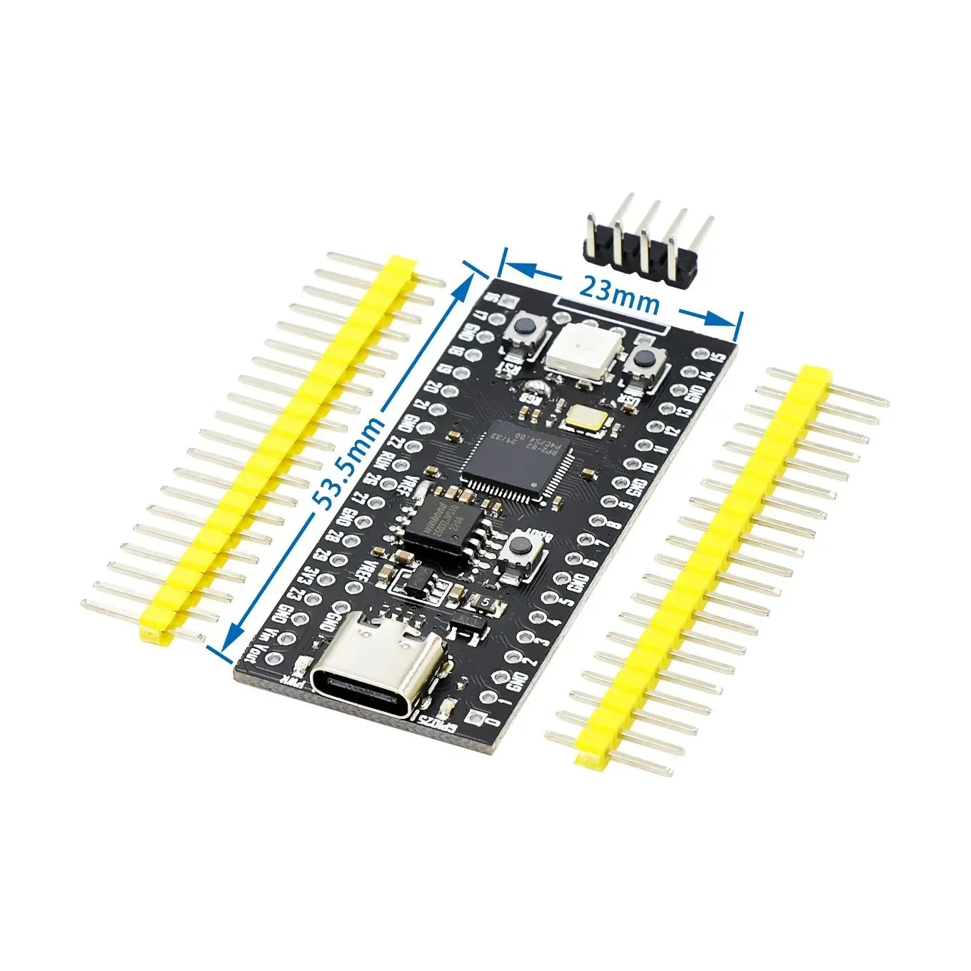 Raspberry Pi Pico RP2040 Dual-Core Microcontroller Board with GPIO, Flash, and Low-Power Design